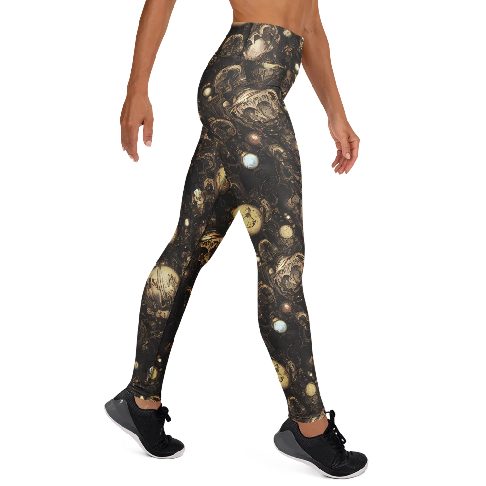 Gilded Eclipse on Yoga Leggings — Right