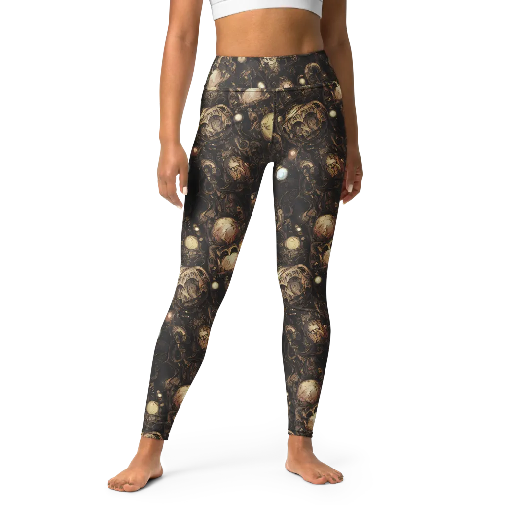Gilded Eclipse on Yoga Leggings — Front