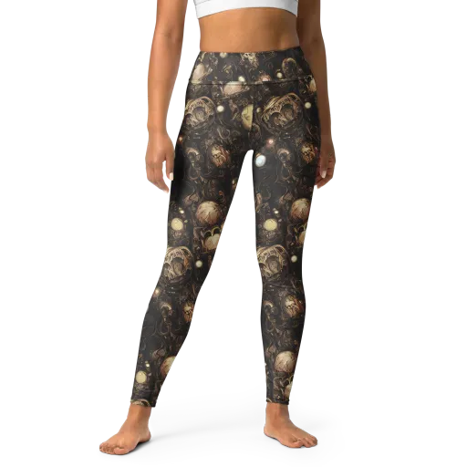 Gilded Eclipse on a Yoga Leggings