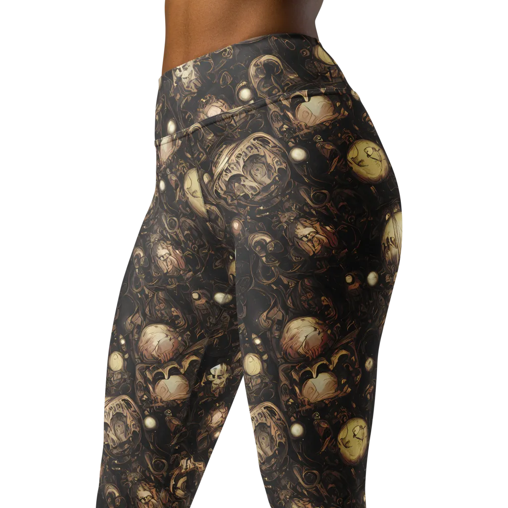 Gilded Eclipse on Yoga Leggings — Left Front
