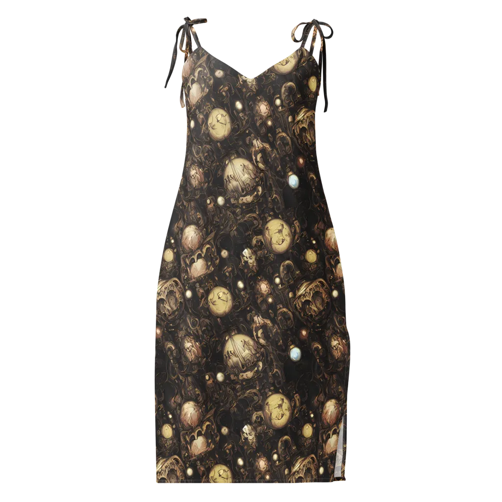 Gilded Eclipse on Slip Dress — Front