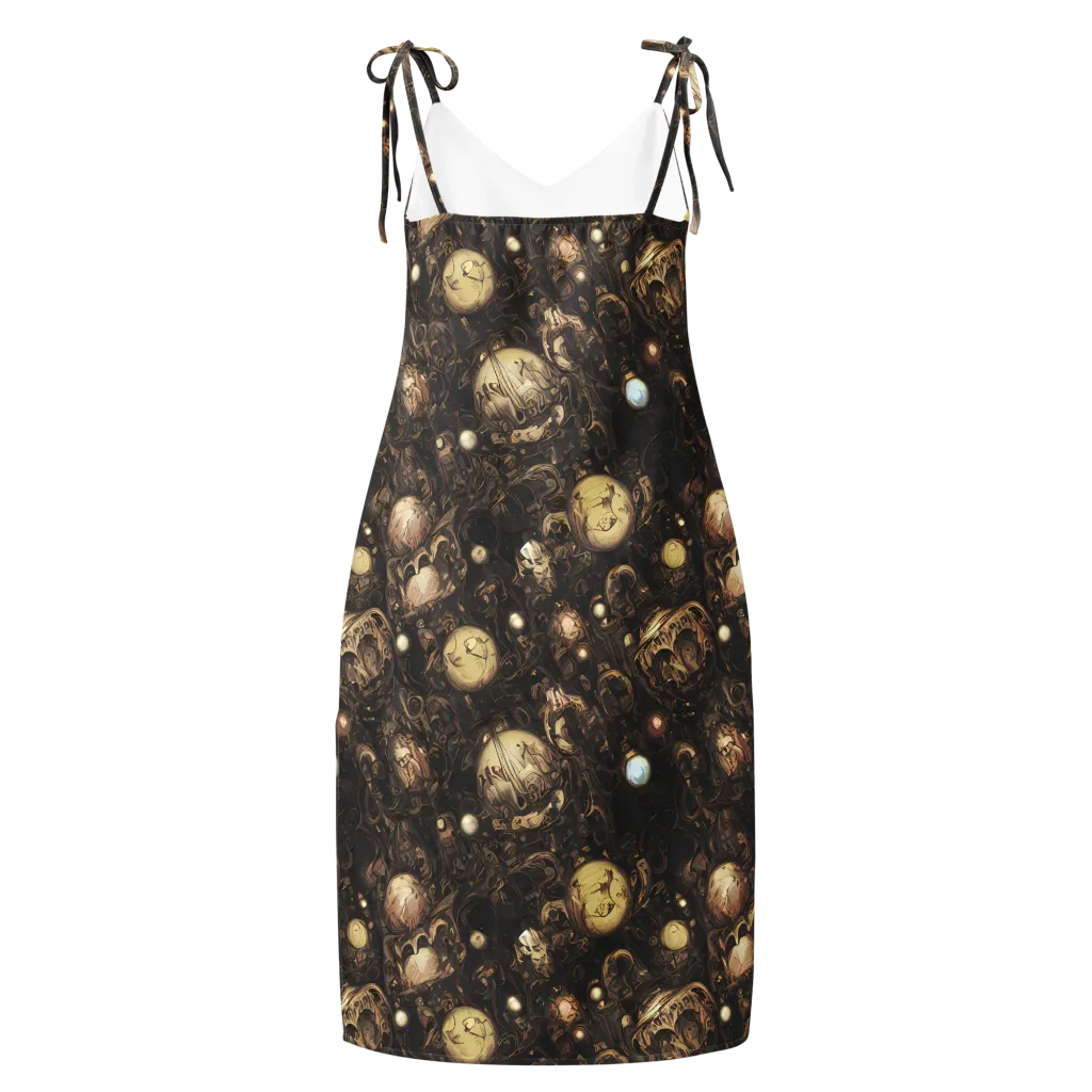 Gilded Eclipse on Slip Dress — Back
