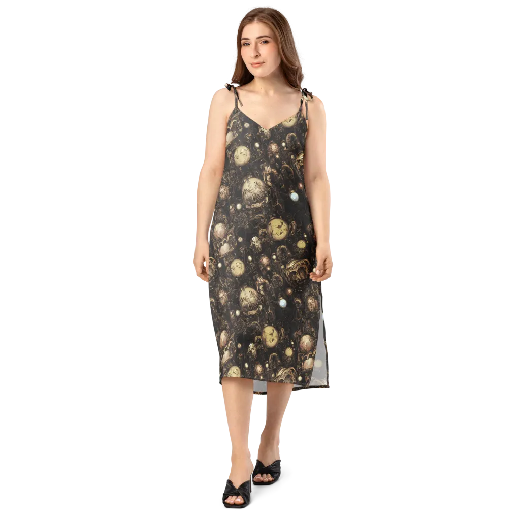 Gilded Eclipse on Slip Dress — Front