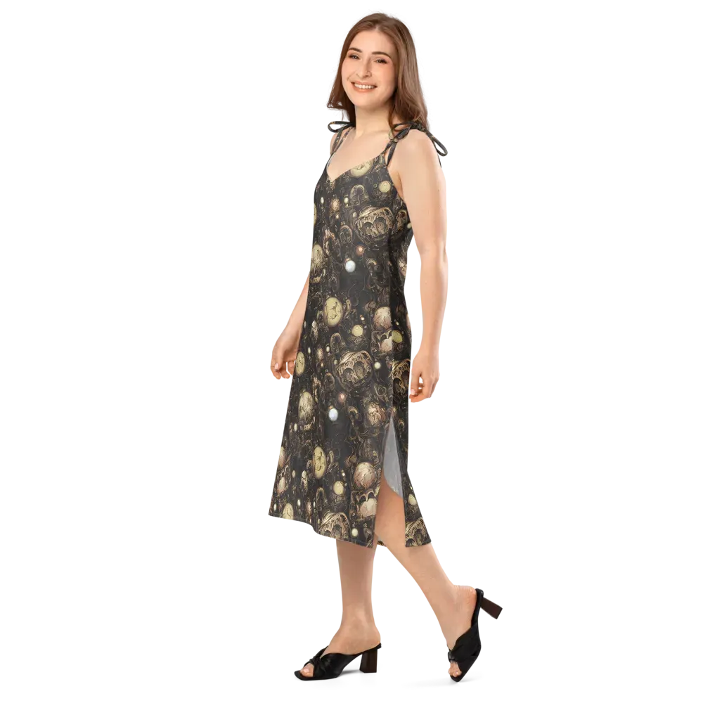 Gilded Eclipse on Slip Dress — Left Front