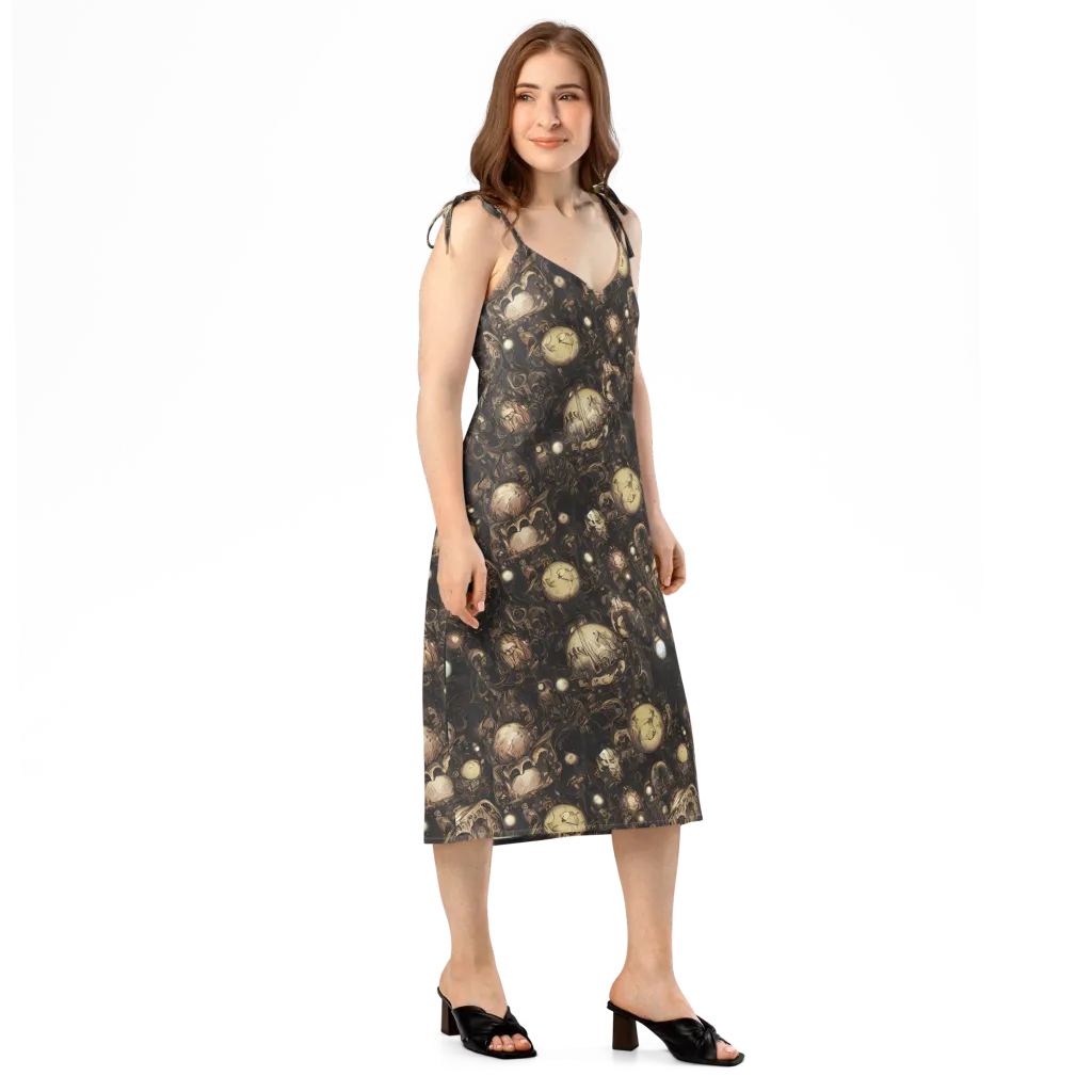 Gilded Eclipse on Slip Dress — Right Front