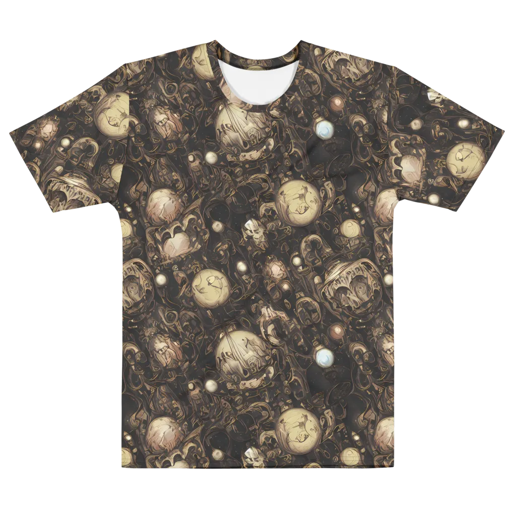 Gilded Eclipse on Men's Cotton Crew Neck T-Shirt — Front