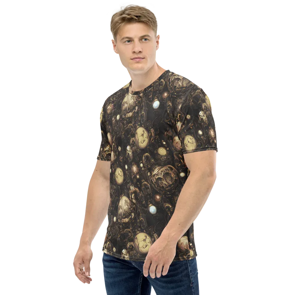 Gilded Eclipse on Men's Crew Neck T-Shirt — Left