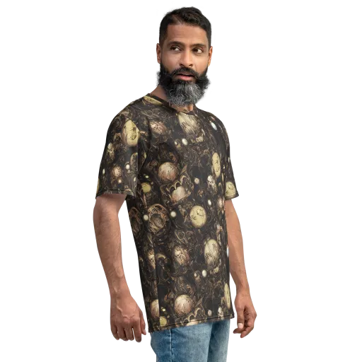 Gilded Eclipse on a Men's Crew Neck T-Shirt