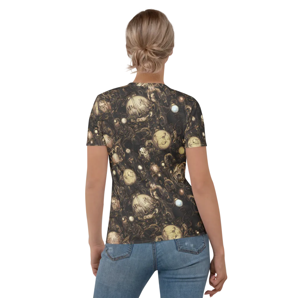 Gilded Eclipse on Women's Crew Neck T-Shirt — Back