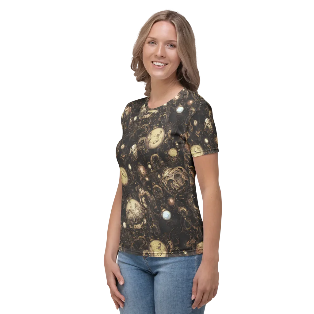 Gilded Eclipse on Women's Crew Neck T-Shirt — Left