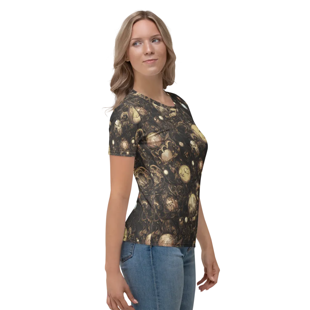 Gilded Eclipse on Women's Crew Neck T-Shirt — Right