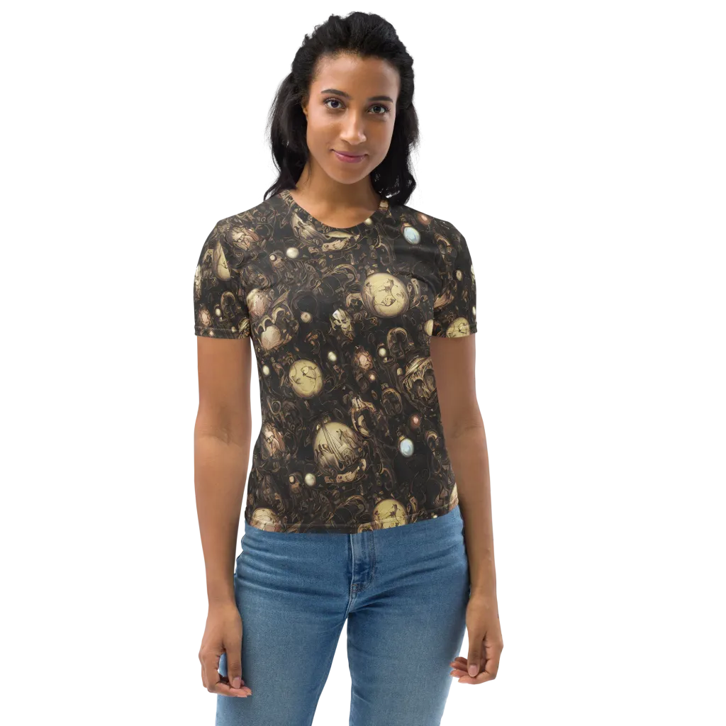 Gilded Eclipse on Women's Crew Neck T-Shirt — Front