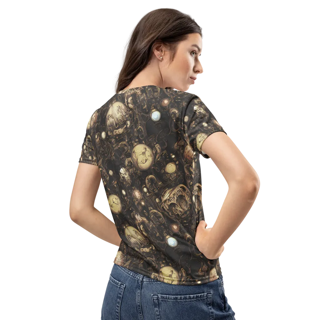 Gilded Eclipse on Women's Crew Neck T-Shirt — Back
