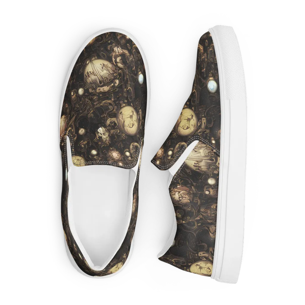 Gilded Eclipse on Men's Slip-On Canvas Shoes — Front