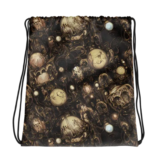 Gilded Eclipse on a Drawstring Bag