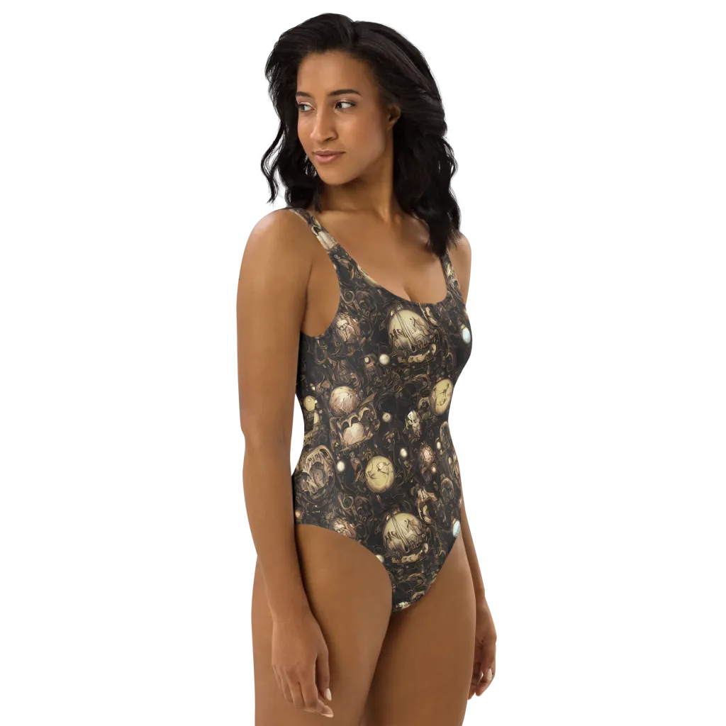 Gilded Eclipse on One-Piece Swimsuit — Right