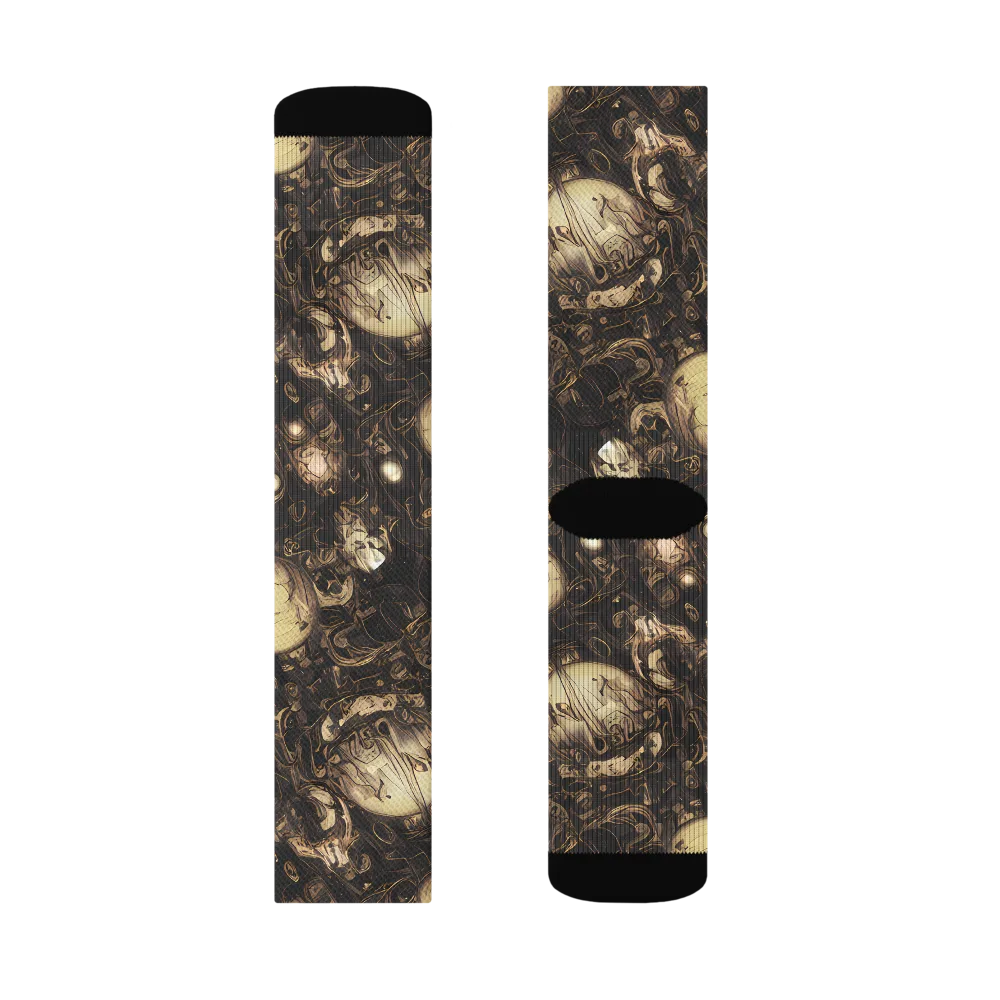 Gilded Eclipse on Socks — Right Sock