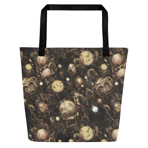 Gilded Eclipse on a Large Tote Bag W/ Pocket