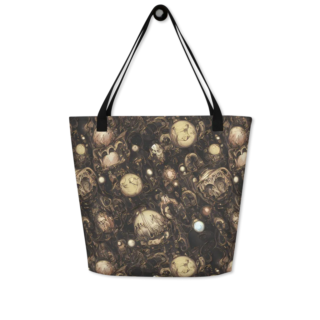 Gilded Eclipse on Large Tote Bag W/ Pocket — Front