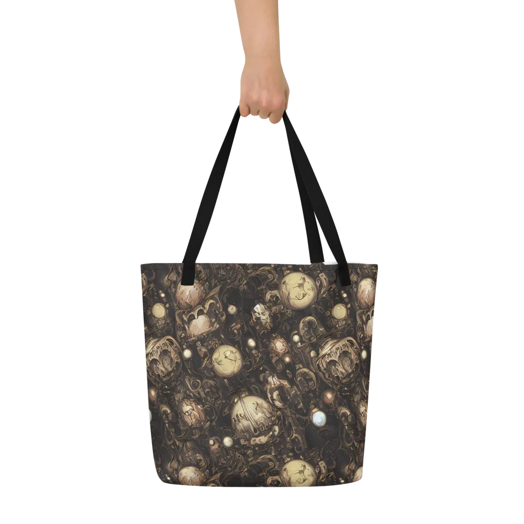 Gilded Eclipse on Large Tote Bag W/ Pocket — Front