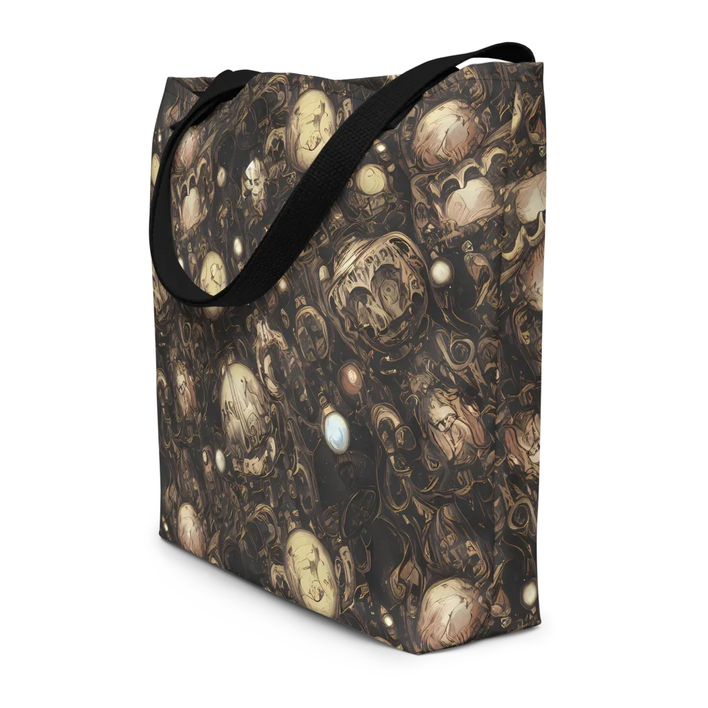 Gilded Eclipse on Large Tote Bag W/ Pocket — Front