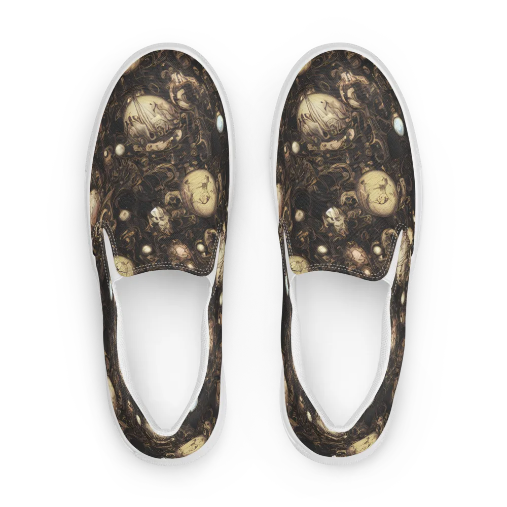 Gilded Eclipse on Women's Slip-On Canvas Shoes — Front