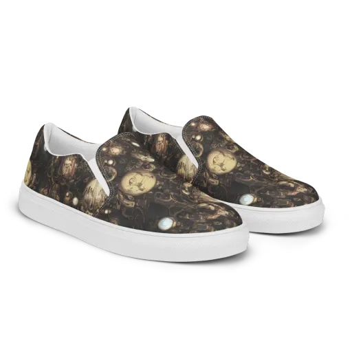 Gilded Eclipse on a Women's Slip-On Canvas Shoes
