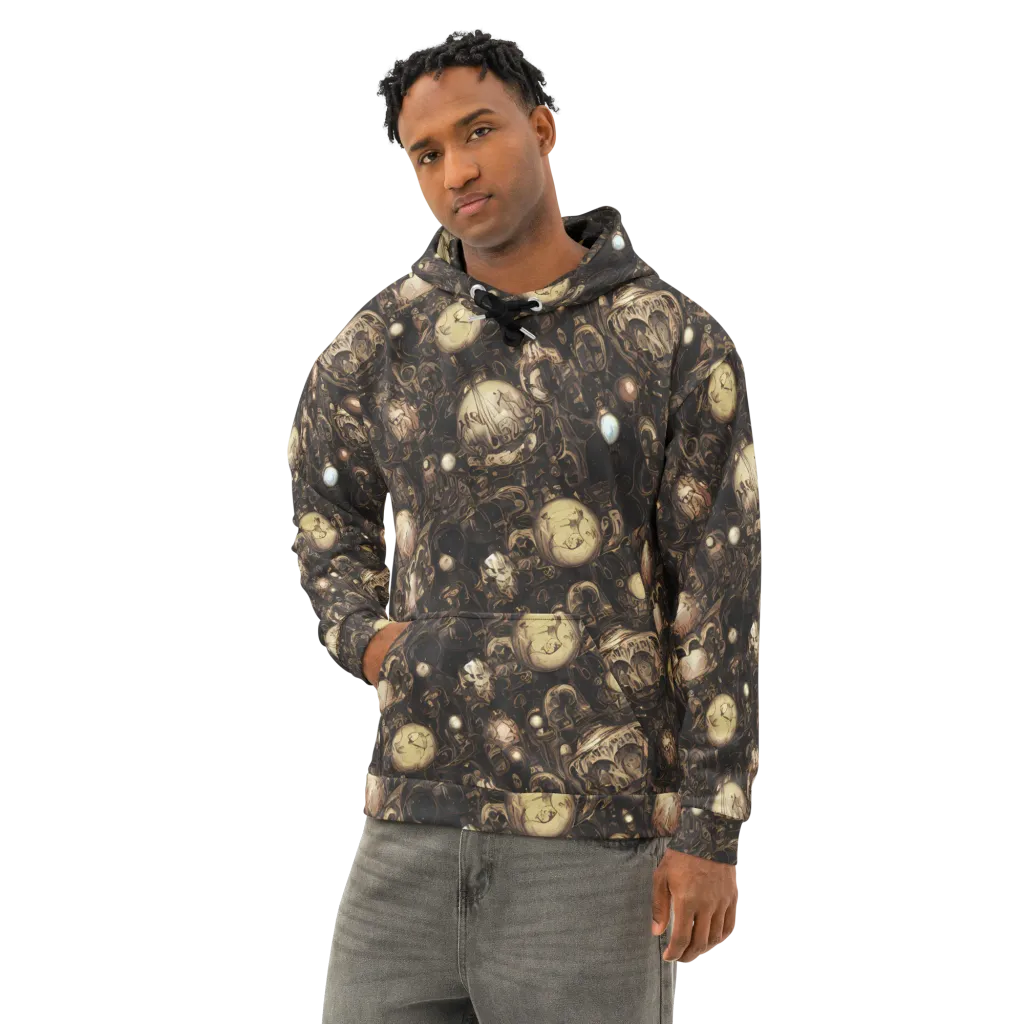 Gilded Eclipse on Cotton Hoodie — Left Front