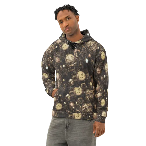 Gilded Eclipse on a Cotton Hoodie