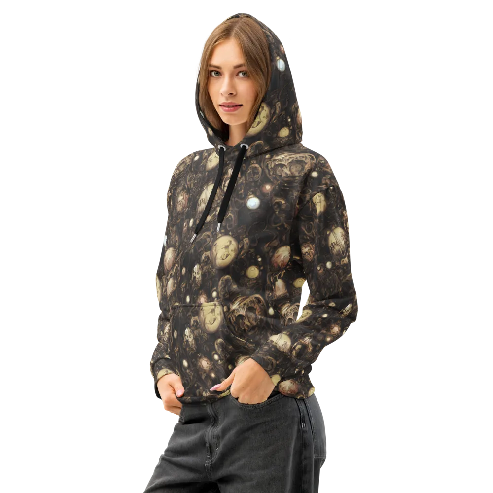 Gilded Eclipse on Cotton Hoodie — Left Front