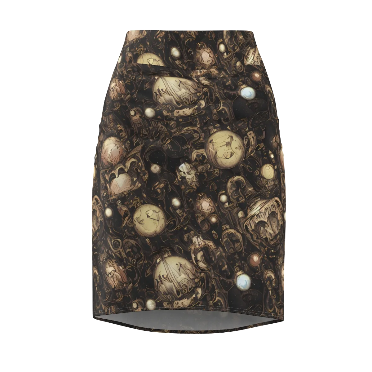 Gilded Eclipse on Pencil Skirt — Front