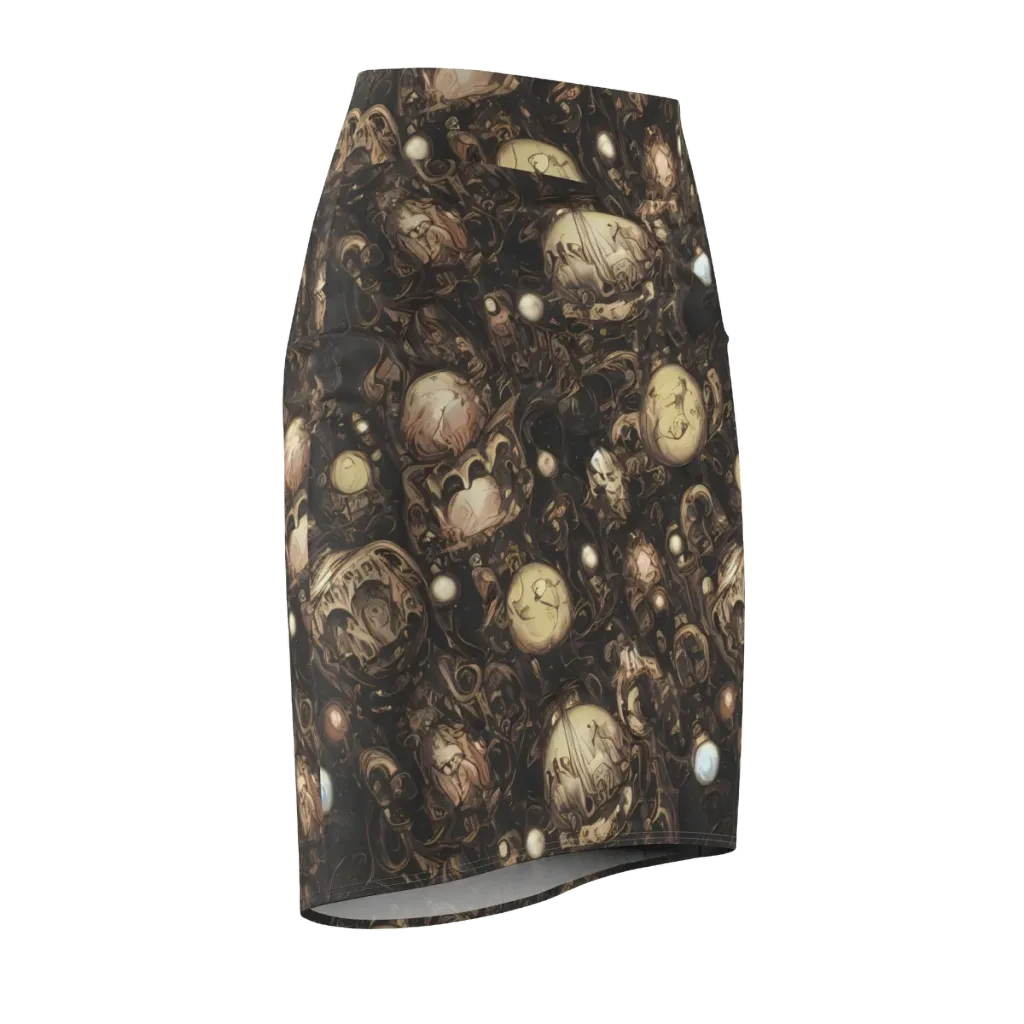 Gilded Eclipse on Pencil Skirt — Front Side