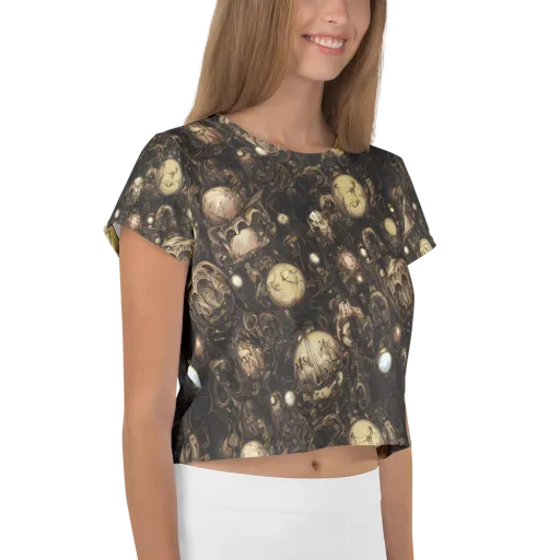 Gilded Eclipse on a Crop Tee