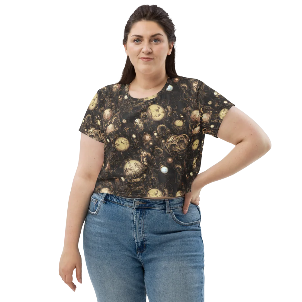 Gilded Eclipse on Crop Tee — Front