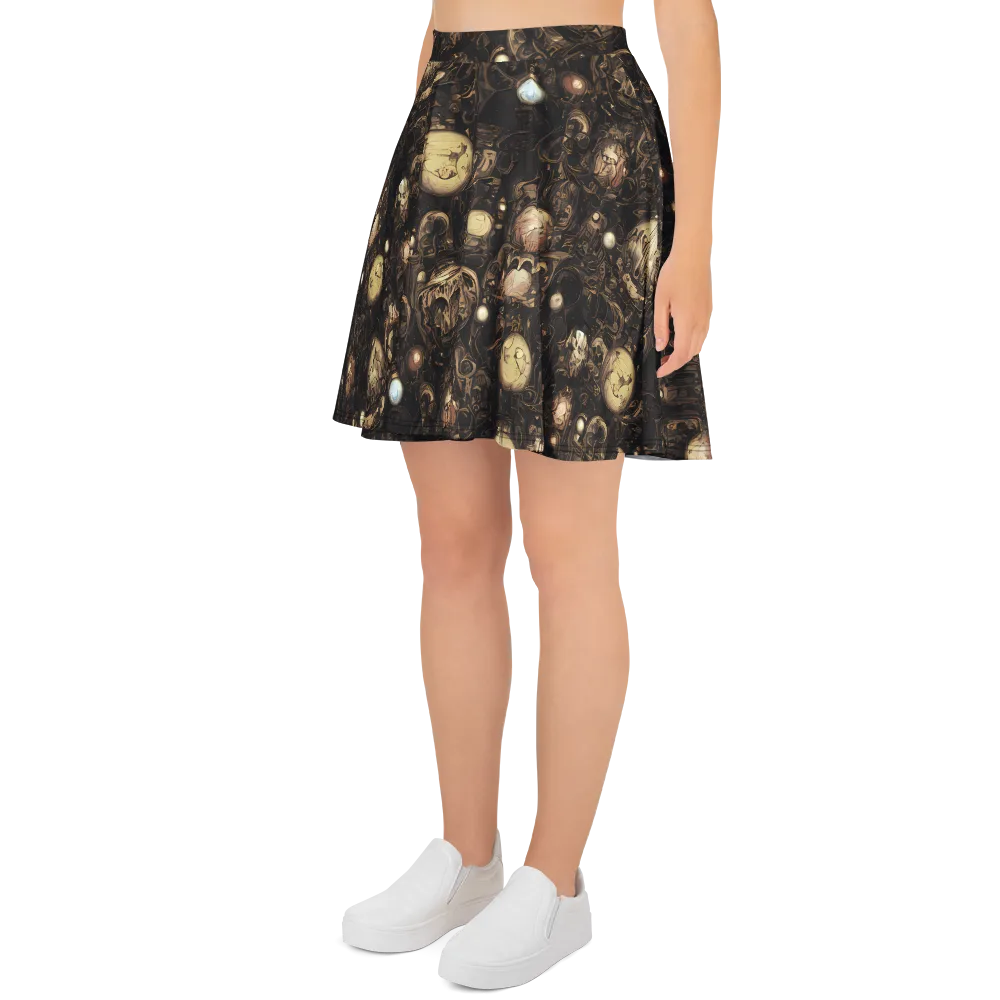 Gilded Eclipse on Skater Skirt — Left