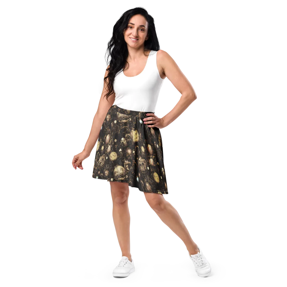 Gilded Eclipse on Skater Skirt — Front