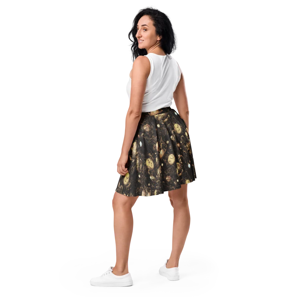 Gilded Eclipse on Skater Skirt — Back