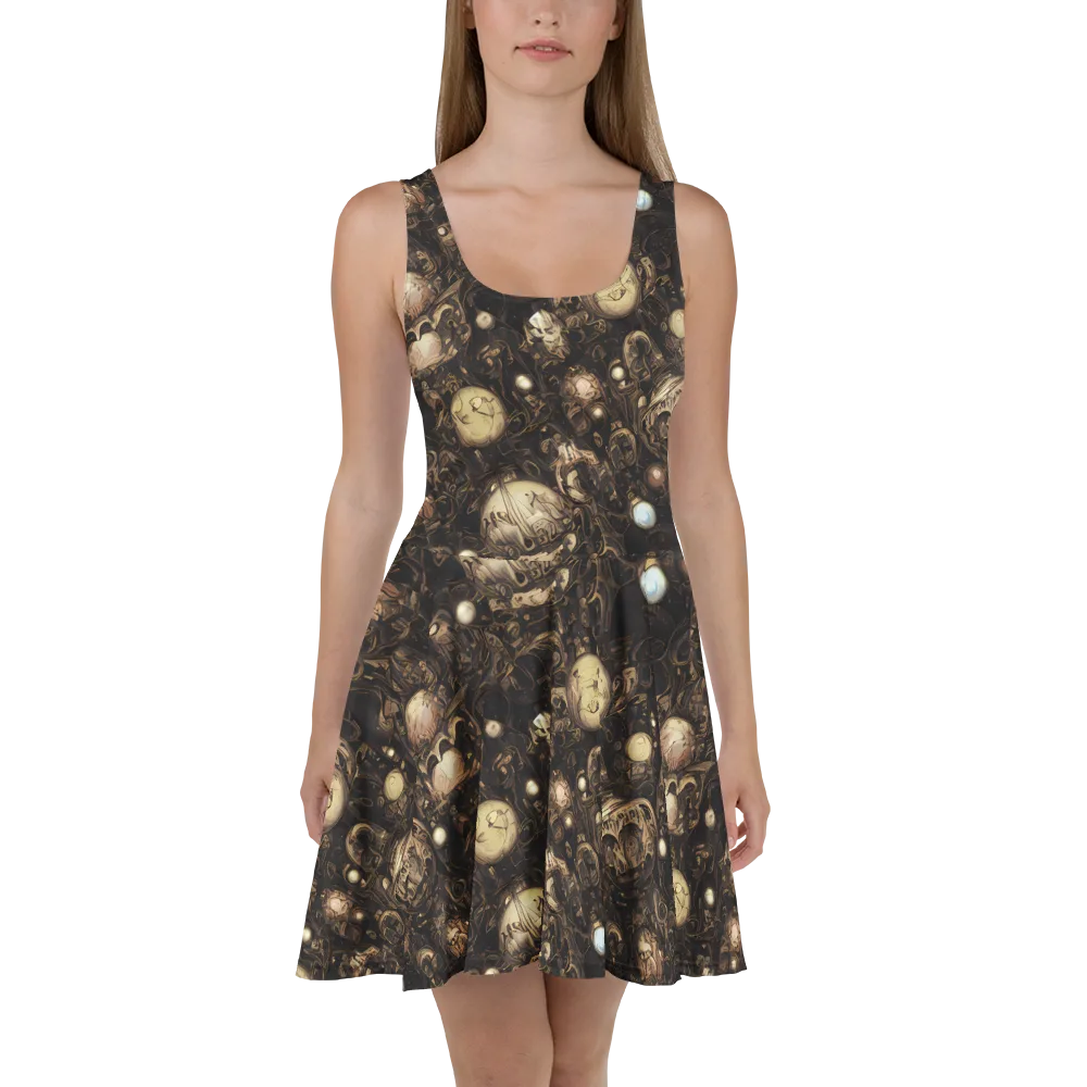 Gilded Eclipse on Skater Dress — Front