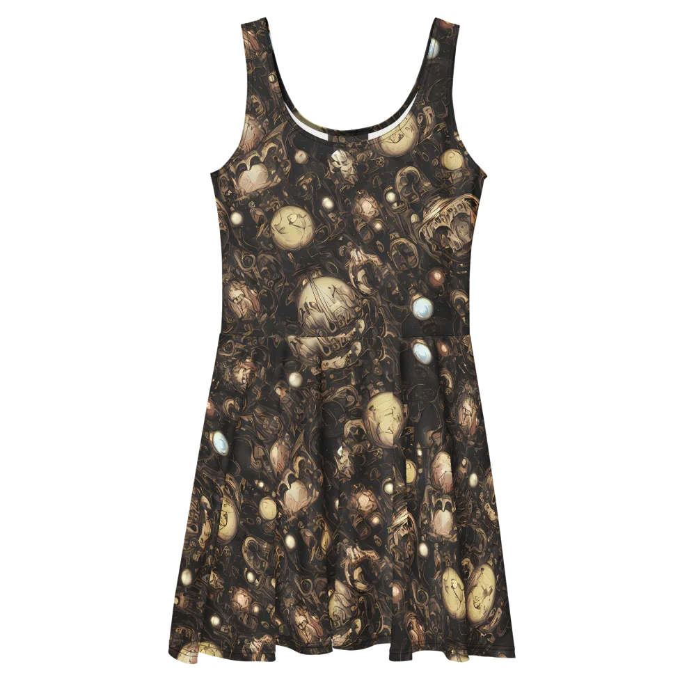 Gilded Eclipse on Skater Dress — Front