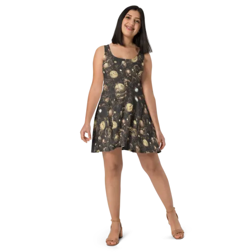 Gilded Eclipse on a Skater Dress