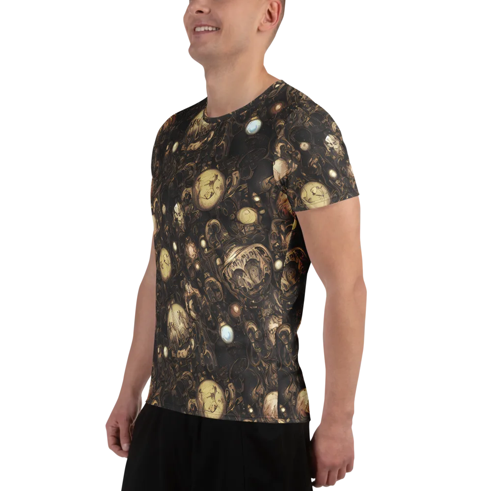 Gilded Eclipse on Men's Athletic T-Shirt — Left