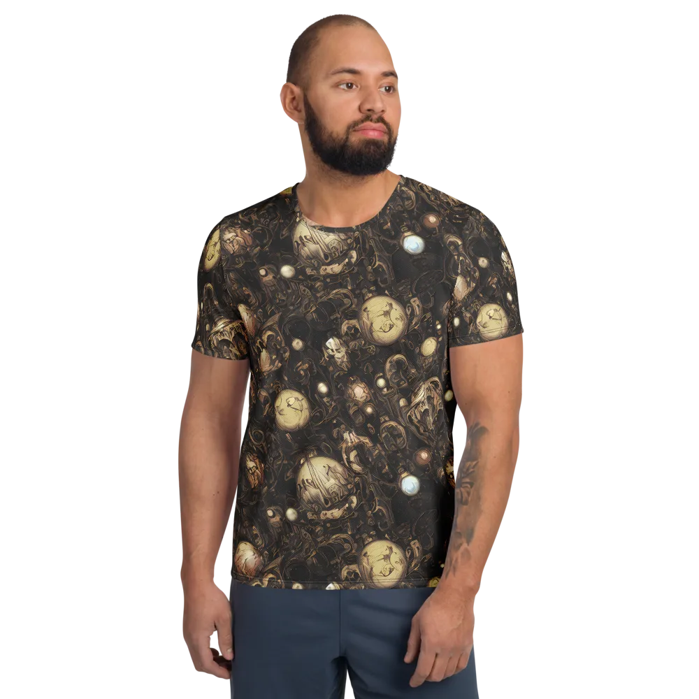 Gilded Eclipse on Men's Athletic T-Shirt — Front