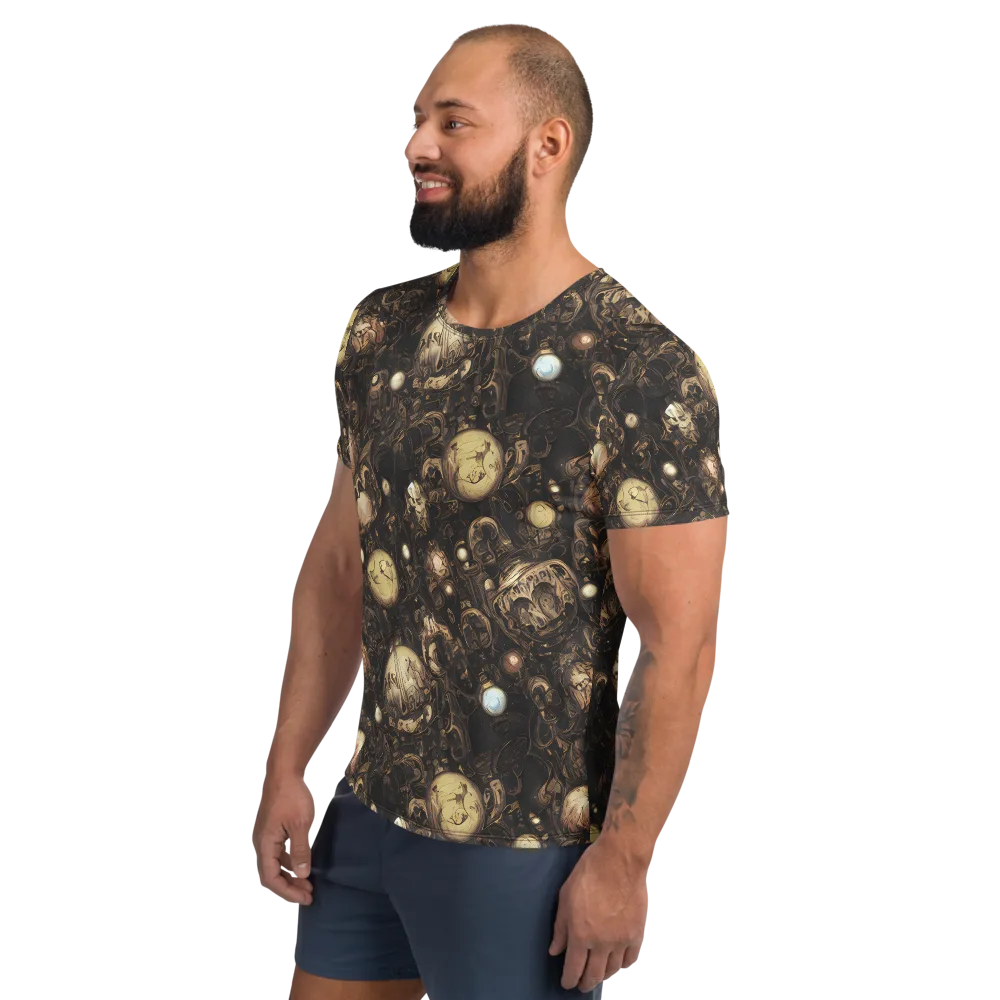 Gilded Eclipse on Men's Athletic T-Shirt — Left