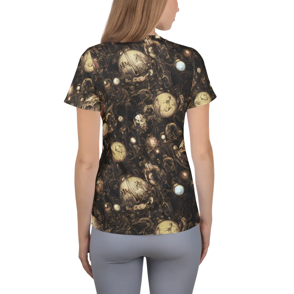 Gilded Eclipse on Women's Athletic T-Shirt — Back