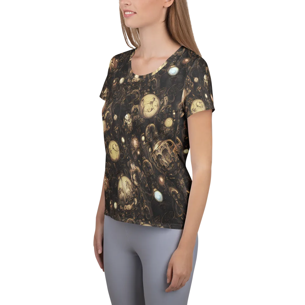 Gilded Eclipse on Women's Athletic T-Shirt — Left