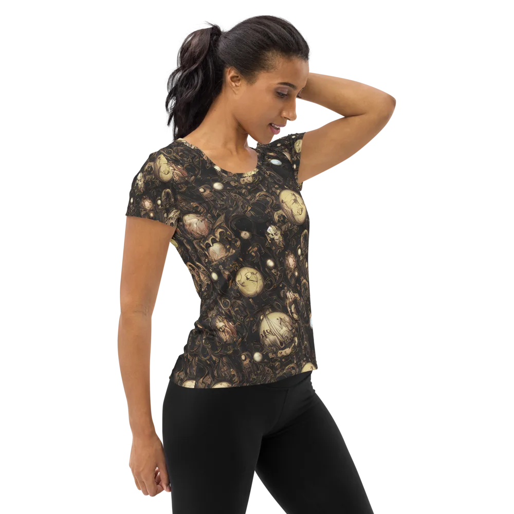 Gilded Eclipse on Women's Athletic T-Shirt — Right