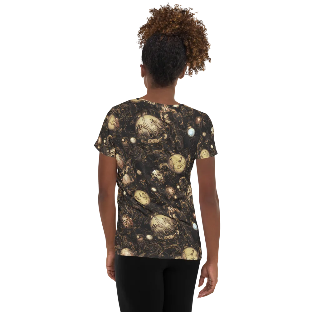 Gilded Eclipse on Women's Athletic T-Shirt — Back