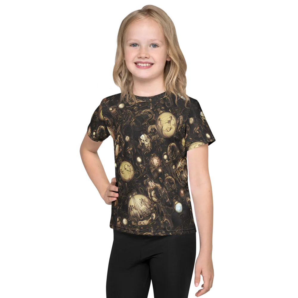 Gilded Eclipse on Kids Crew Neck T-Shirt — Front