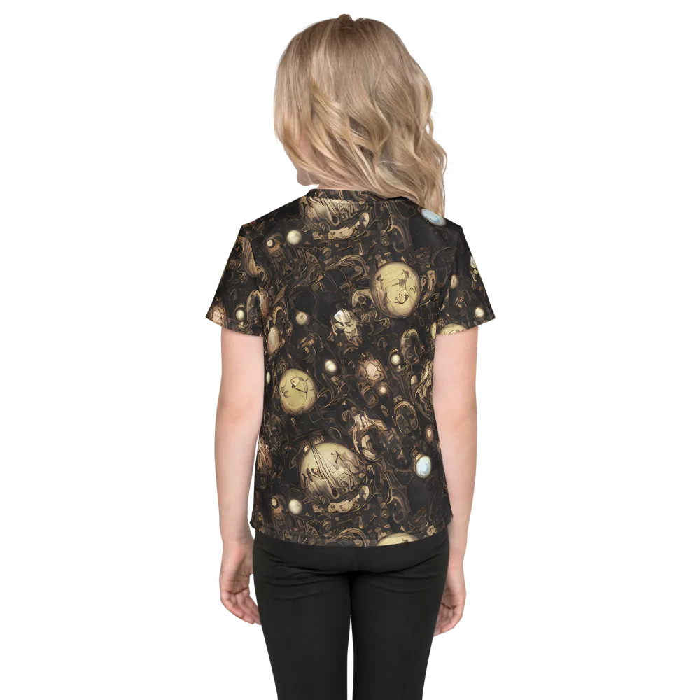 Gilded Eclipse on Kids Crew Neck T-Shirt — Back