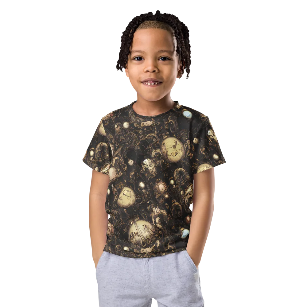 Gilded Eclipse on Kids Crew Neck T-Shirt — Front